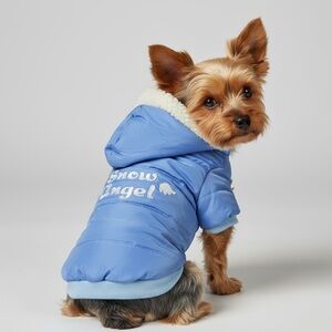 SNOW ANGEL Power Blue Puffer Dog Jacket Sz. M